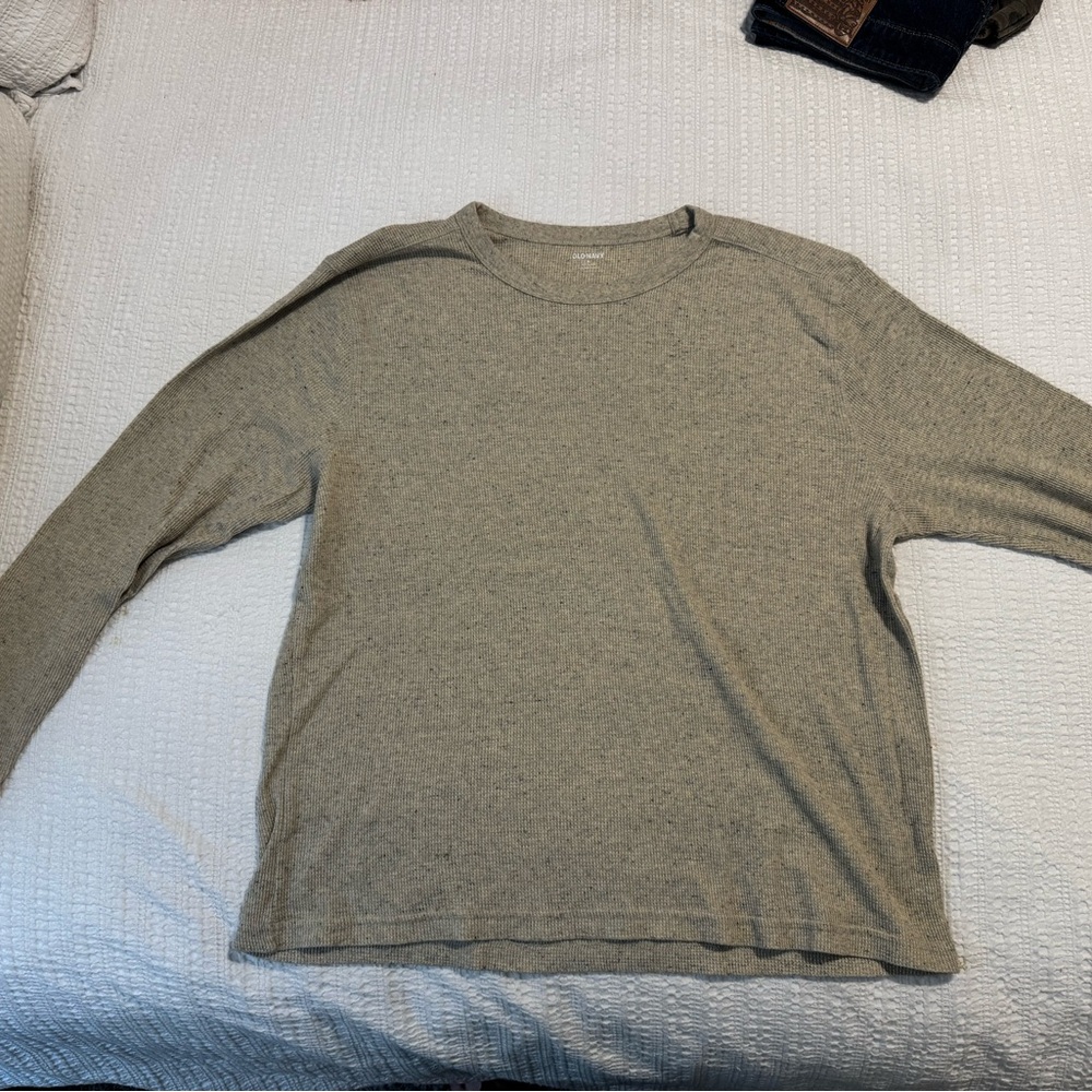 Old Navy Beige Speckled Thermal Long Sleeve Size XL